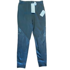 LYSSE Liquid Black Coated Panel Leggings, NWT